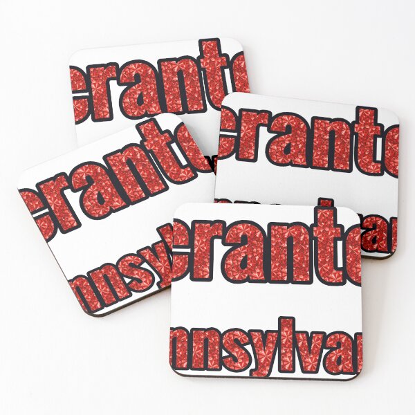 Item preview, Scranton Pennsylvania City Name With Red Rhinestone designed and sold by TheIconSmith.