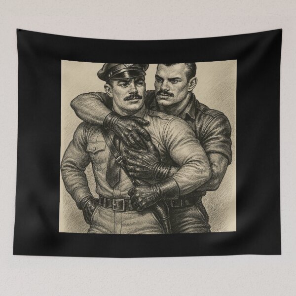 Item preview, Feel - Vintage Gay Leather Legends Berlin Uniform Brotherhood Series Leder Pride Tom of Finland Tribute Graphic Design designed and sold by ItsAKinkThing.
