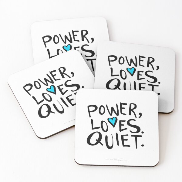Item preview, Power Loves Quiet – Minimalist Typography Quote designed and sold by Cindralith.