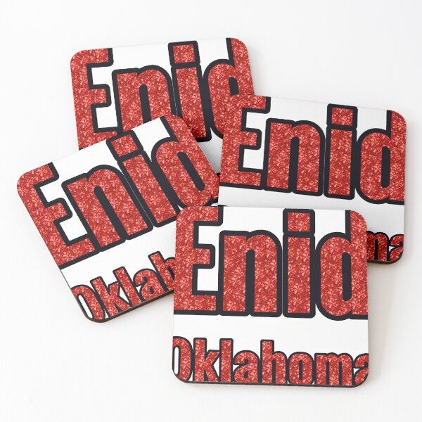 Item preview, Enid Oklahoma City Name With Red Rhinestone designed and sold by TheIconSmith.