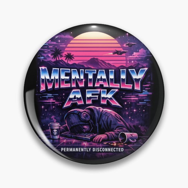 Item preview, Mentally AFK Vaporwave Aesthetic – Permanently Disconnected Gamer Burnout Design designed and sold by MaxLevelMerch.