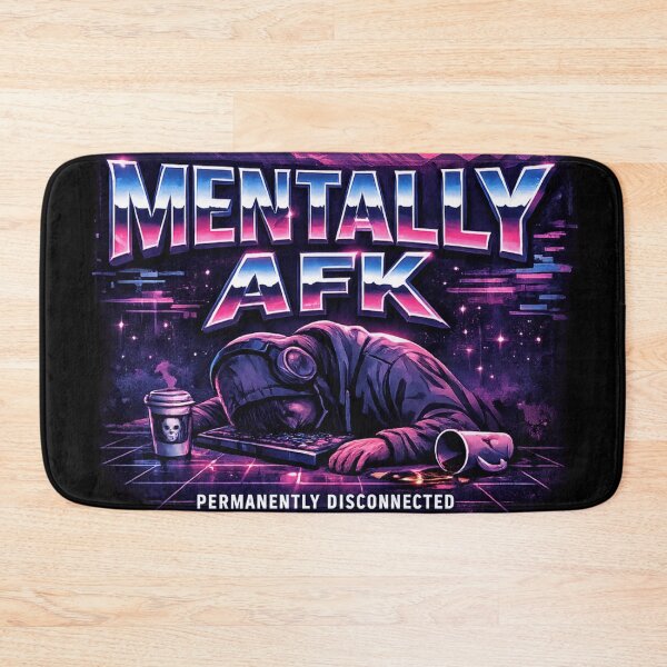 Item preview, Mentally AFK Vaporwave Aesthetic – Permanently Disconnected Gamer Burnout Design designed and sold by MaxLevelMerch.
