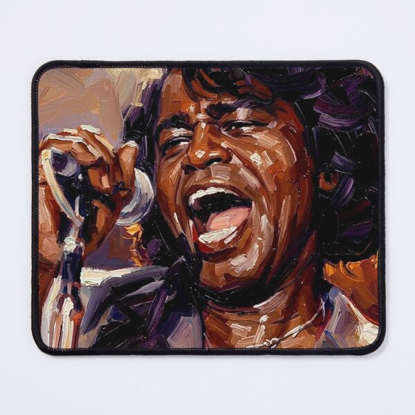 Item preview, Title: The Godfather of Soul – Expressive Oil Portrait designed and sold by Art's Diner.