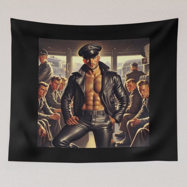 Item preview, Vintage Leather Legends Berlin Truck Stop Leder Pride Tom of Finland Tribute Graphic Design designed and sold by ItsAKinkThing.