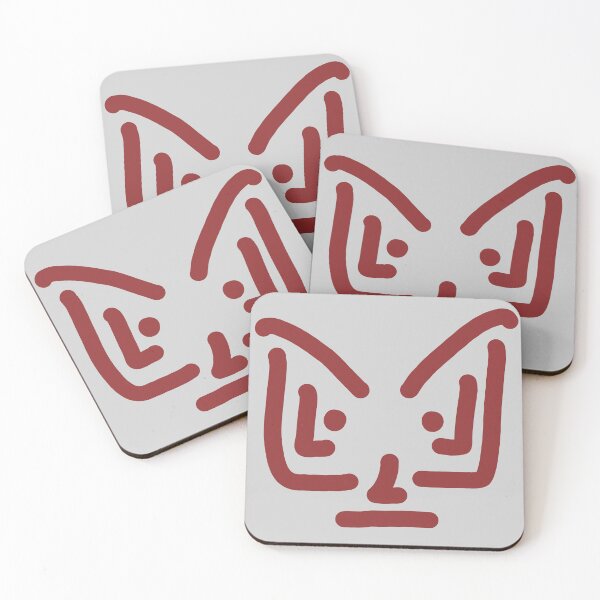 Item preview, Scarlet Mask – Bold Abstract Line Art Face designed and sold by felipemaldonadoart.