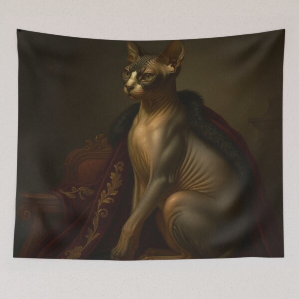 Item preview, Royal Sphynx Cat on Throne designed and sold by Rutvain.