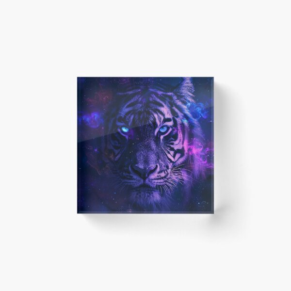Item preview, Tiger Portrait With Purple Cosmic Background designed and sold by QuantumDrift.