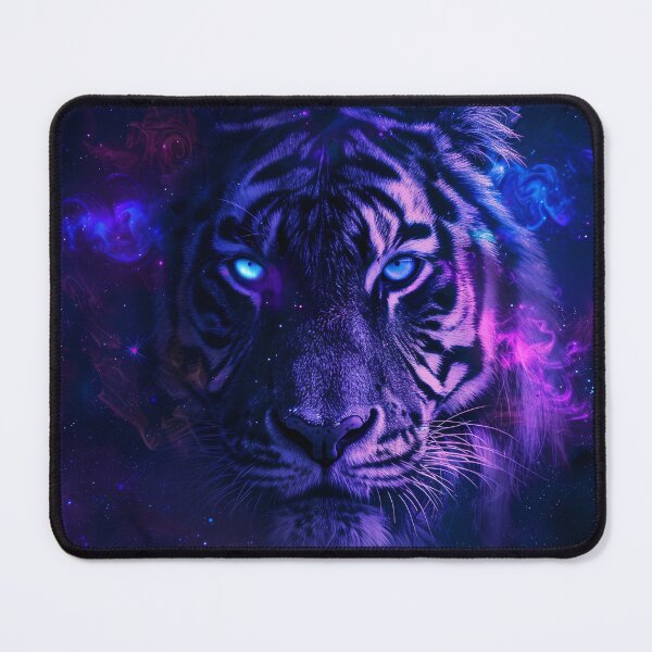 Item preview, Tiger Portrait With Purple Cosmic Background designed and sold by QuantumDrift.