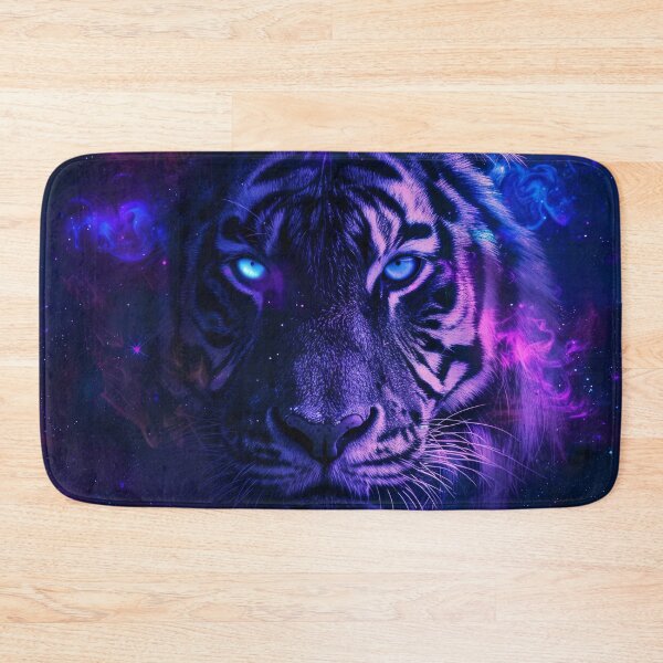 Item preview, Tiger Portrait With Purple Cosmic Background designed and sold by QuantumDrift.
