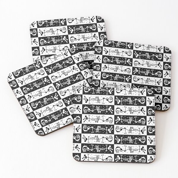 Item preview, Abstract Geometric Black & White Pattern – Hand Drawn Pattern designed and sold by DFLC Prints.