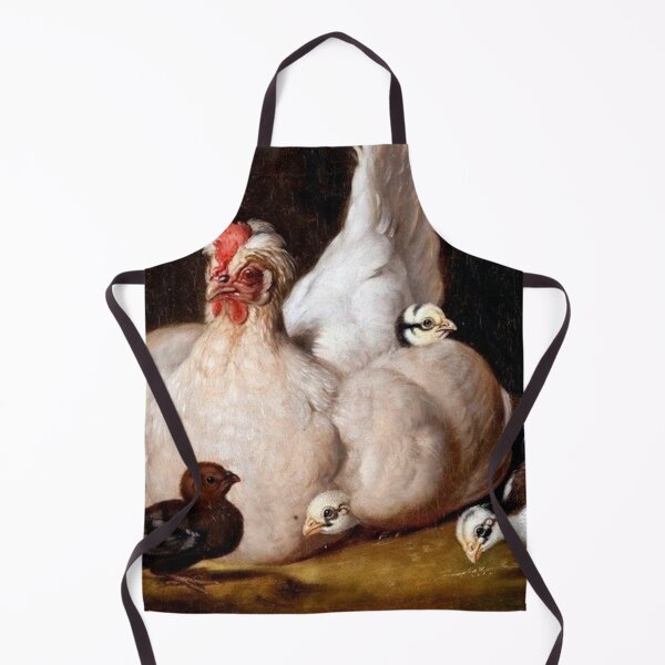 Item preview, White Hen with Chicks - 18th century - Anton Ignaz Hamilton designed and sold by TheCulturedConures.