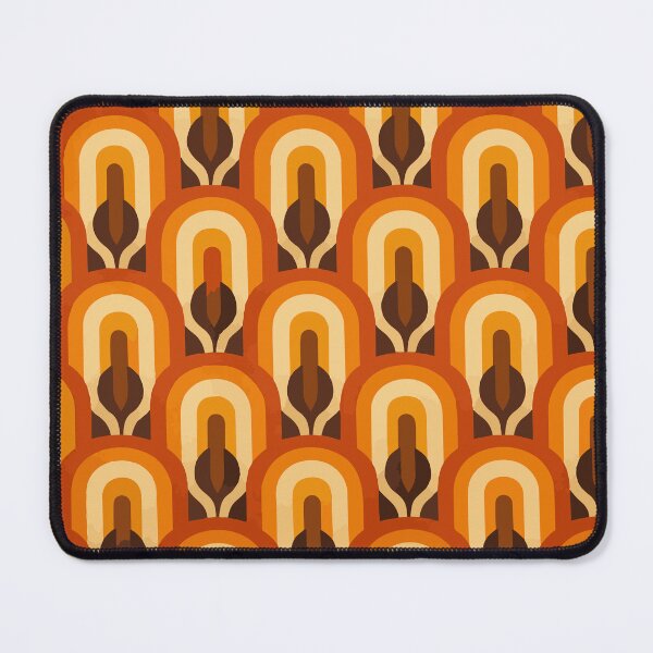 Item preview, 70s Retro Geometric Arch Pattern – Vintage Mustard and Burnt Orange Aesthetic designed and sold by Far Out Goods.