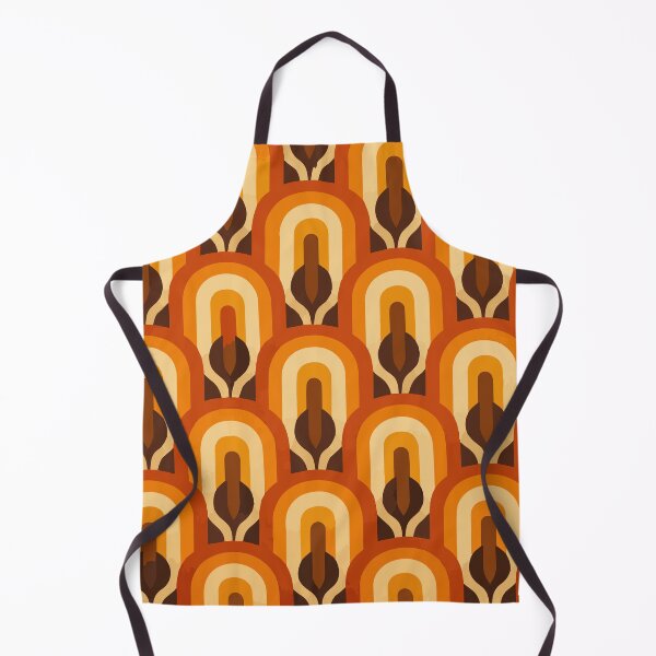 Item preview, 70s Retro Geometric Arch Pattern – Vintage Mustard and Burnt Orange Aesthetic designed and sold by Far Out Goods.