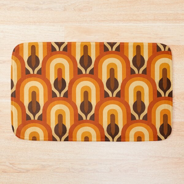 Item preview, 70s Retro Geometric Arch Pattern – Vintage Mustard and Burnt Orange Aesthetic designed and sold by Far Out Goods.