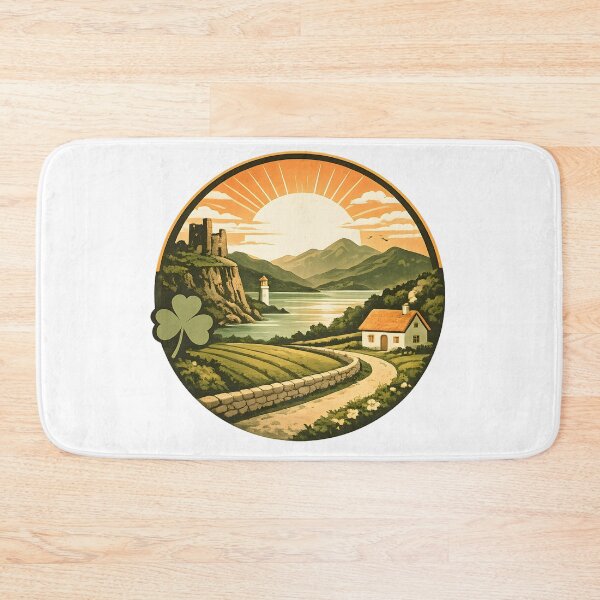 Item preview, Irish Castle Sunset – Scenic Emerald Isle Landscape designed and sold by Rough Sketches – Ireland Inspired Art.