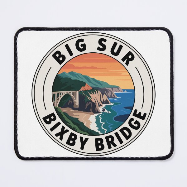 Item preview, Big Sur Bixby Bridge Sticker – Vintage California Coastal Travel Badge Design designed and sold by pod24.