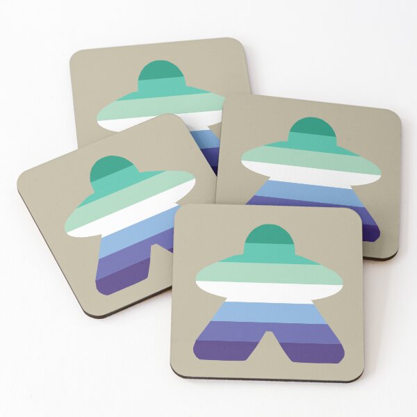 Item preview, Gay Men Pride Flag Stripes Board Game Meeple  designed and sold by TackyTime.