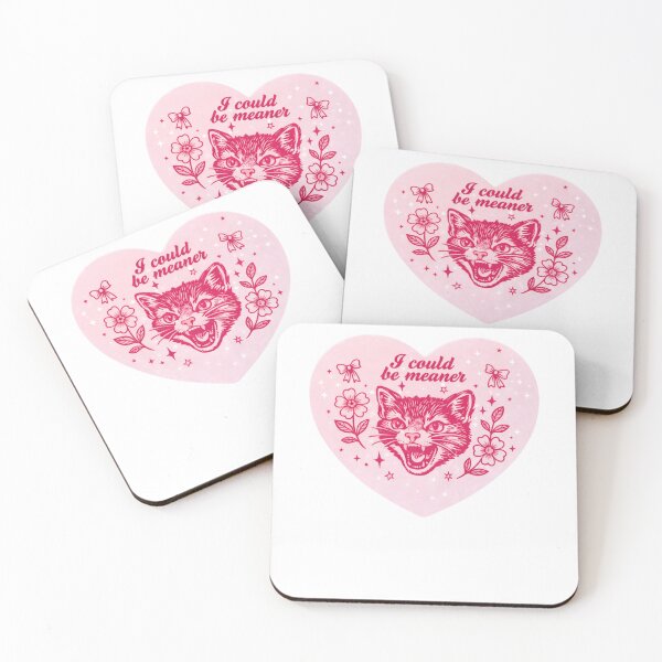 Item preview, I Could Be Meaner Kitten Heart designed and sold by krystalRomanart.