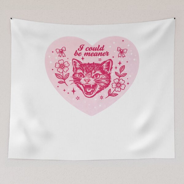 Item preview, I Could Be Meaner Kitten Heart designed and sold by krystalRomanart.