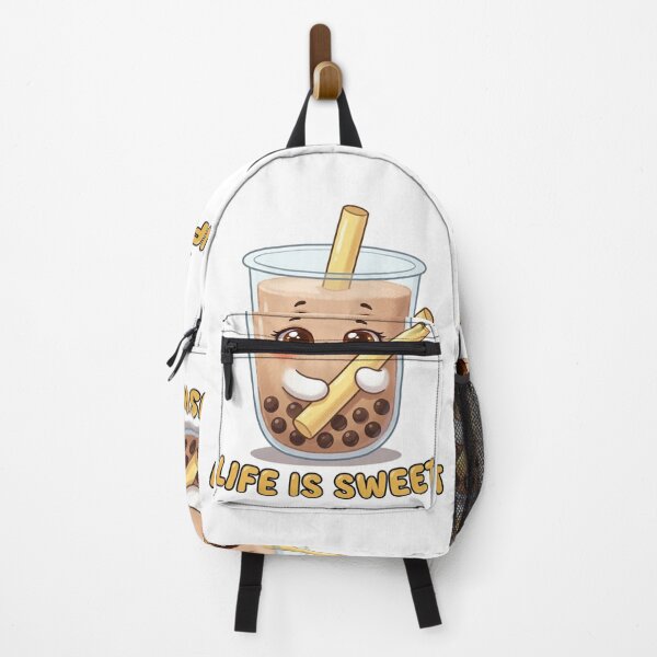 Item preview, Cute Kawaii Boba Milk Tea - "Life is Sweet" designed and sold by PeachyDoodless.