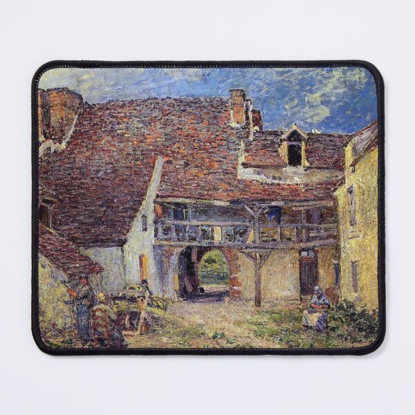 Item preview, Courtyard of a Farm at Saint Mammes - Alfred Sisley designed and sold by TheCulturedConures.