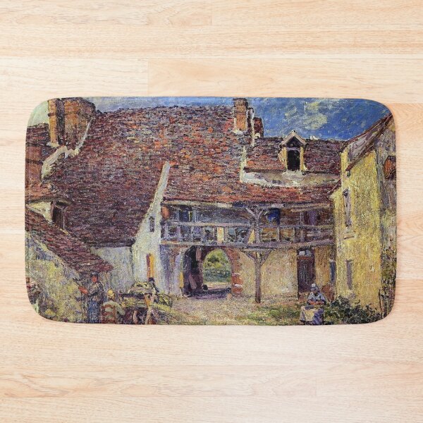 Item preview, Courtyard of a Farm at Saint Mammes - Alfred Sisley designed and sold by TheCulturedConures.