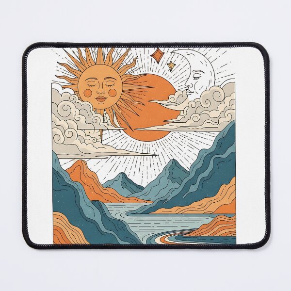 Item preview, Celestial Sun and Moon Landscape designed and sold by iwzzuel.