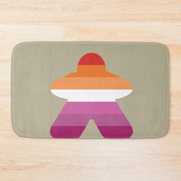 Item preview, Lesbian Pride Flag Stripes Board Game Meeple  designed and sold by TackyTime.