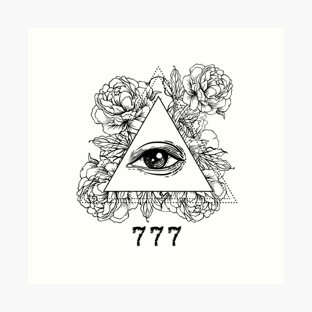 "Mystic Number 777" Art Print by AmandaLakey Redbubble