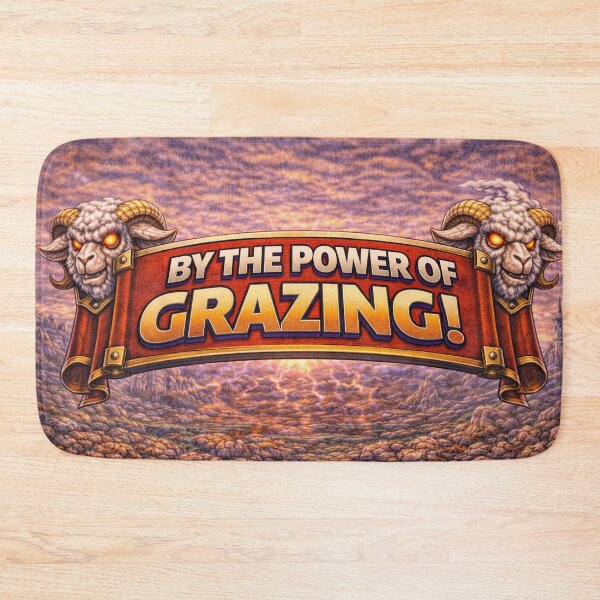Item preview, By the Power of Grazing, Sheep-Man Battle Cry Banner | Sheepism Parody designed and sold by Thpoar.