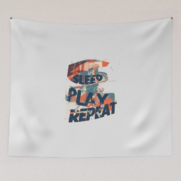 Item preview, Eat Sleep Play Repeat – Bold Gamer Lifestyle Typography Design designed and sold by ConfuseLab Alt.