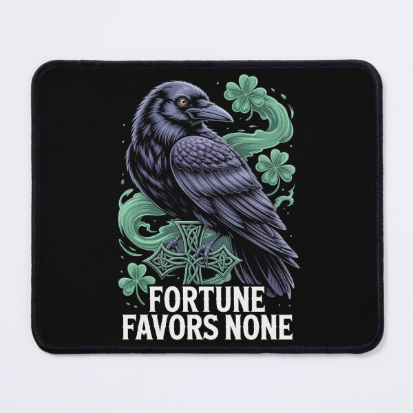 Item preview, Fortune Favors None – Celtic Cross Raven Shamrock St. Patrick's Day designed and sold by DarylWelsh2024.