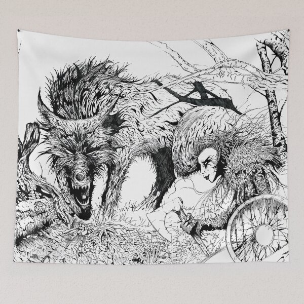 Item preview, Fenrir skech designed and sold by Saint Arts Studio.