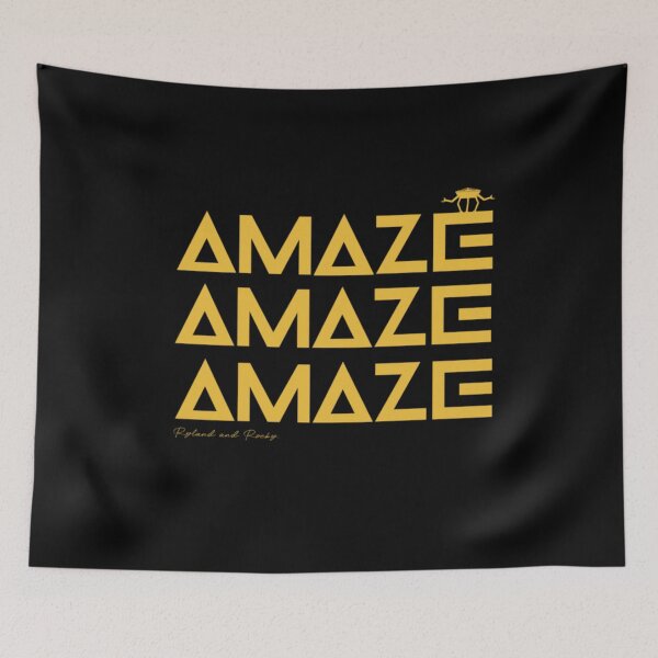 Item preview, Amaze Amaze Amaze Rocky the Eridian Project Hail Mary Quote Art designed and sold by River Silva.