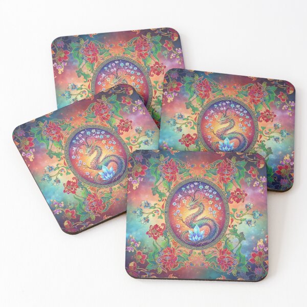 Item preview, Dragon mandala made of colorful plants designed and sold by Sigtrix.