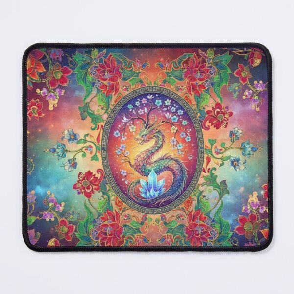 Item preview, Dragon mandala made of colorful plants designed and sold by Sigtrix.