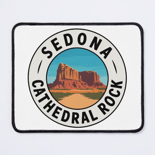 Item preview, Sedona Cathedral Rock - Vintage Arizona Travel Badge Design designed and sold by pod24.