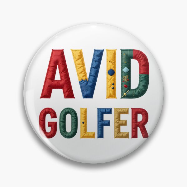 Item preview, AVID GOLFER - IN COLORFUL FAUX LETTERING designed and sold by AlexOBrienArt.