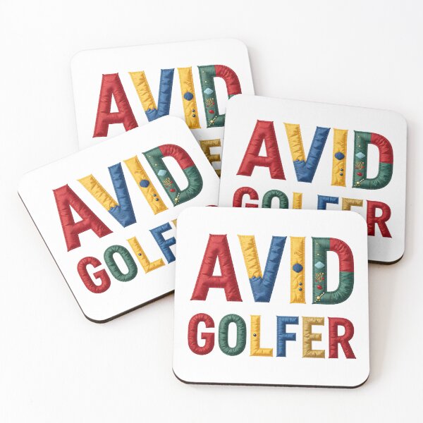 Item preview, AVID GOLFER - IN COLORFUL FAUX LETTERING designed and sold by AlexOBrienArt.