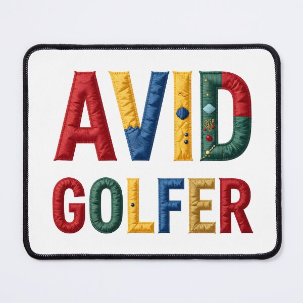 Item preview, AVID GOLFER - IN COLORFUL FAUX LETTERING designed and sold by AlexOBrienArt.