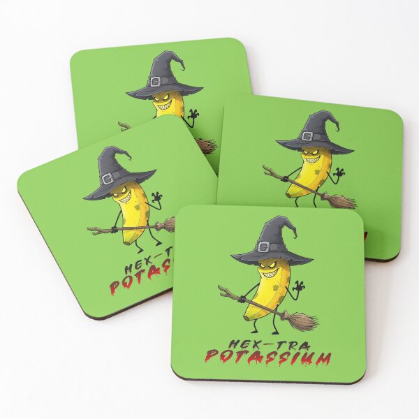 Item preview, Hex-tra Potassium — Witchy Banana Halloween Dark Humor Design designed and sold by UnpeelMeArt.