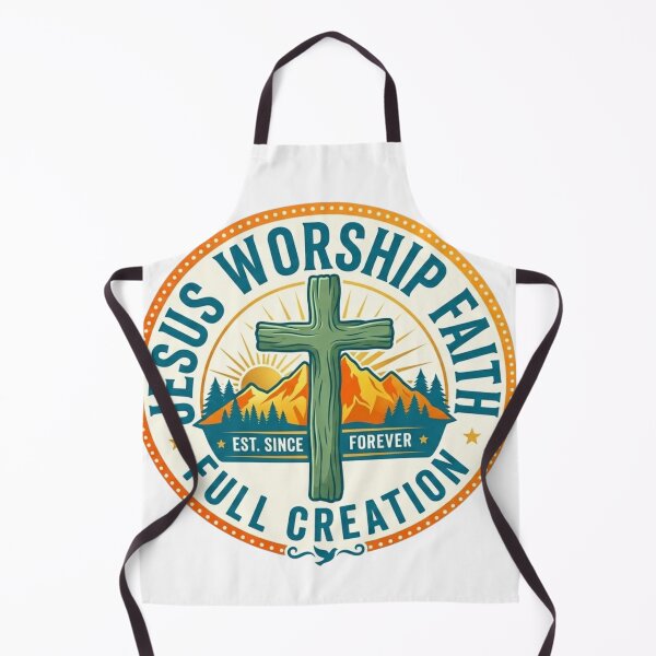 Item preview, Vibrant Jesus Worship Faith Cross - Modern Christian Nature & Mountains designed and sold by Wear Sculpt.