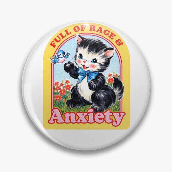 Item preview, Full Of Rage & Anxiety Vintage Cat designed and sold by krystalRomanart.