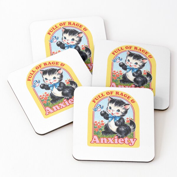 Item preview, Full Of Rage & Anxiety Vintage Cat designed and sold by krystalRomanart.