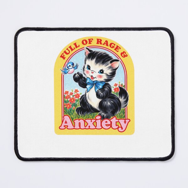 Item preview, Full Of Rage & Anxiety Vintage Cat designed and sold by krystalRomanart.