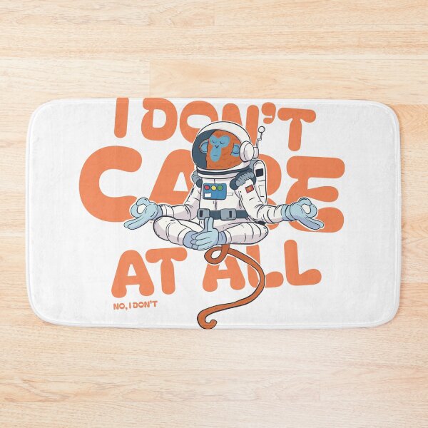 Item preview, I Don’t Care At All Funny Monkey Astronaut-Meditating Space Humor designed and sold by EzekRenne.