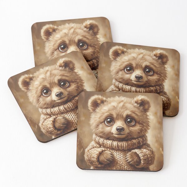 Item preview, Cute Bear Cub in Cozy Sweater designed and sold by quibrak.