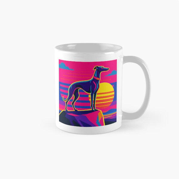 Item preview, Synthwave Greyhound – Sunset Power Design designed and sold by Dogandesighn.