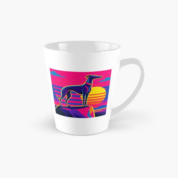 Item preview, Synthwave Greyhound – Sunset Power Design designed and sold by Dogandesighn.