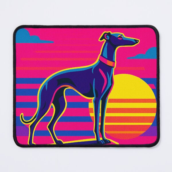 Item preview, Synthwave Greyhound – Sunset Power Design designed and sold by Dogandesighn.